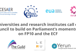 Universities and research institutes call on Council to build on Parliament’s momentum on FP10 and the ECF
